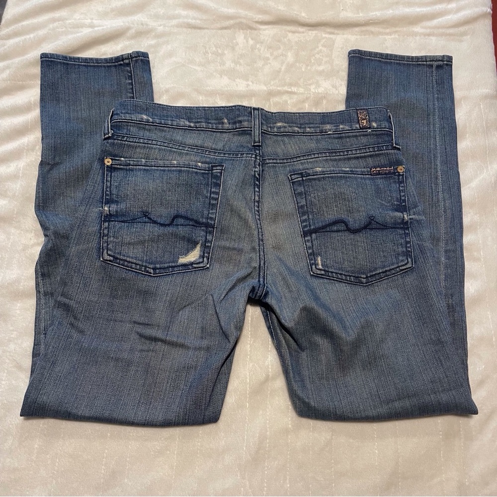 7 FOR ALL MANKIND Skinny Boyfriend Jeans Sz 27
